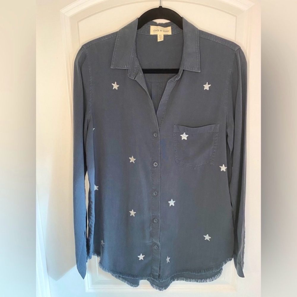 Cloth & Stone Star Button Down Shirt